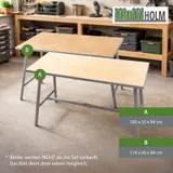 Werkbank Klappwerkbank Werktisch 100 x 50 cm 150kg Tragkraft – Bild 8
