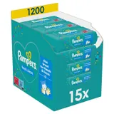 Pampers Fresh Clean Feuchttücher 15 Packungen mit 80 Stück, 1200 Feuchttücher – Bild 1