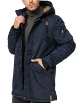 Indicode Herren Parka Bardsley Winterjacke Steppjacke Lange Jacke Wintermantel – Bild 2