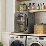 HOMCOM Mini Wäschetrockner mit 5 Programm 800 W 4 kg bis zu 60℃ Grau – Bild 9