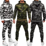Trainingsanzug Jogginganzug Sporthose Sweatshirt Motiv Herren BOLF Camouflage – Bild 4