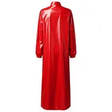 DE iEFiEL Damen Langarm Nachtkleid Metallic Kleid Wasserdichte Pyjamas  – Bild 6