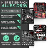 1400 tlg Werkzeugkoffer Werkzeugkasten Werkzeugbox Werkzeugkiste Trolley Set Alu – Bild 2