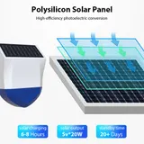 Solarbetriebener WLAN-Außenalarm Mit Bluetooth 5.0 IPX5 Wasserdicht Echtz P1G1 – Bild 3