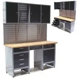 Werkstatt Combi-Set Werkbank 06276 Werkzeugschrank + Werkzeugwand 06278 Lochwand – Bild 1