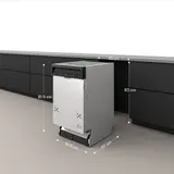 Klarstein Velaire 45 cm teilintegrierter Geschirrspüler kompakt leise EEK B – Bild 8