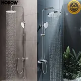 Edelstahl Höhenverstellbares Duschset, Duschsystem Regendusche mit Handbrause – Bild 10
