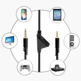 Audiokabel 2m f??r Logitech A10 A30 A40 Headset mit Lautst?rke-Stummschaltfunkt – Bild 1