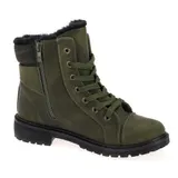 Damen Winterschuhe Stiefel Stiefeletten Booty Frauen Freizeit Schnürboots 65329 – Bild 2