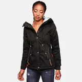 Marikoo Damen Herbst Winter Jacke Teddyfell gefüttert Winterjacke Kapuze B802 – Bild 1