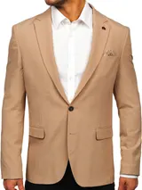 Sakko Herrensakko Sweatjacke Anzug Klassische Basic Casual Herren BOLF Unifarben – Bild 1
