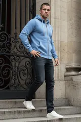 Sweatjacke Herren Zipper Kapuzenpullover Hoodie Pullover Männer Zip RS-1006 – Bild 5
