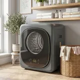 HOMCOM Mini Wäschetrockner mit 5 Programm 800 W 4 kg bis zu 60℃ Grau – Bild 1