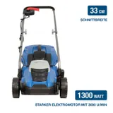 Elektromäher Mulcher Mäher Elektro-Rasenmäher Mulchfunktion HYUNDAI LM3301E – Bild 2