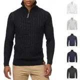 Indicode Herren Strickpullover INHector-Pullover Pulli Stehkragen Reißverschluss – Bild 7