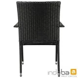 Garten Stühle Polyrattan Gartensessel stapelbar Terrasse Balkonstuhl Stapelstuhl – Bild 8