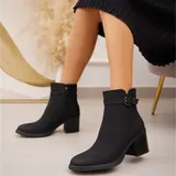 Damen Stiefeletten mit Reißverschluss Ital-Design 1625 in Schwarz – Bild 6