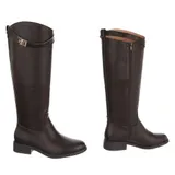 Damen Stiefel mit Reißverschluss Ital-Design 2484 in Braun – Bild 4