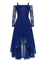 Mädchen Festlich Kleid für Prinzessin Spitze Kleider Hochzeit Blumenmädchenkleid – Bild 5