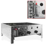 Edelstahl Gasbräter Gasgrill Gastrobräter Tischgrill 3 Flammen mit Stahlpfanne – Bild 2