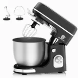 8-in-1 Profi Küchenmaschine Rührmaschine Teigmaschine Mixer Rutschfeste Füße 5L – Bild 10