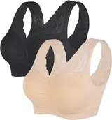 2er-Set Damen-Sport-BH Vertvie ohne Bügel Push-up Yoga-BH Größe M – Bild 1