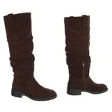 Damen Stiefel mit Reißverschluss und Reißverschluss Ital-Design 6038 in Braun – Bild 4