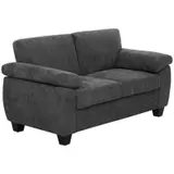 HOMCOM Sofa 2 Sitzer 156 cm Chenille Couch mit breiten gepolsterten Armlehnen – Bild 3