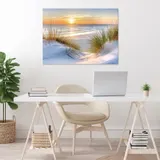Leinwand Strand Meer Sonne Wandbilder Groß Leinwandbild Wanddeko 227 – Bild 2