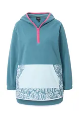 Ulla Popken Damen große Größen Fleece Hoodie Kängurutasche Kapuze Langarm 833517 – Bild 9