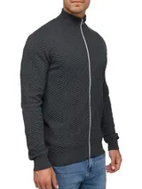 Kronstadt Herren Strickjacke KSCarlo Zip-Cardigan Strick Pullover Stehkragen – Bild 3