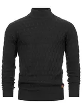 Indicode Herren Strickpullover INAlpha-Fein Grob Strick Pulli Stehkragen Sweater – Bild 1