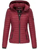 Marikoo Samtpfote Damen Jacke Steppjacke Frühling Übergangsjacke gesteppt Kapuze – Bild 1