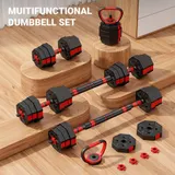 Hantel Set Kurzhantel Langhantel Gewichte Hantelset Fitness Krafttraining – Bild 1