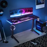 Gaming Tisch mit LED höhenverstellbar Gamer Computer PC Schreibtisch Bürotisch – Bild 2