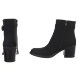 Damen Stiefeletten mit Reißverschluss Ital-Design 1625 in Schwarz – Bild 5