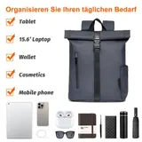 Rolltop Rucksack Wasserdicht Freizeitrucksack Schulrucksack Cityrucksack DHL – Bild 5
