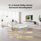 ULTIMEA 5.1.2 Surround Soundbar für TV mit Subwoofer, Dolby Atmos App Steuerung – Bild 2