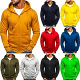 Kapuzenpullover Sweatjacke Hoodie Sweatshirt Pullover Pulli Herren BOLF Basic – Bild 2