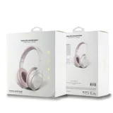 Guess Bluetooth Wireless Headphones On-Ear BI-Color Printed Gold Logo white pink – Bild 4