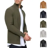 Indicode Herren Strickjacke Dodson-Pullover Zipper Stehkragen Grobstrick Pulli – Bild 6