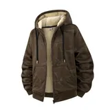 Herren Winterjacke Warm mit Kapuze Weich Komfortabel Dicker Mantel Casual NEU – Bild 1