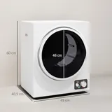 HOMCOM Mini Wäschetrockner 4 kg mit 4 Programme bis zu 65℃ 850W für Kleidung – Bild 4