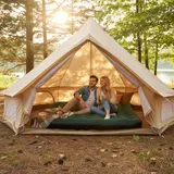 Luftmatratze Luftbett 2 Personen Camping Gästebett aufblasbar Reisebett faltbar – Bild 2