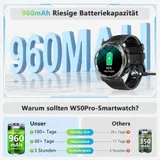 Blackview Für Xiaomi Android Smartwatch Herren Taktisch Militär Bluetooth Anrufe – Bild 2