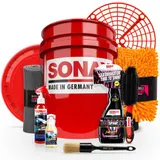 Autowäsche Set Profi Autopflege 20L Eimer SONAX Detailer Felgenbeast Bürste – Bild 1
