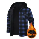 Herren Holzfäller Hemd Kariert Winter Hemd Jacke gefüttert Hoodie Arbeitsjacke – Bild 1