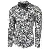 Blumen Hemden Herren Bunte Hemd Muster Freizeitshemd Langarm Mehrfarbig Shirt  – Bild 1