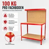 Werkbank 140x90x48cm Werktisch Arbeitstisch Werkzeugbank Lochwand Werkzeug Tisch – Bild 2