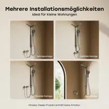 HOROW Regendusche System ohne Armatur, Grau Duschsystem mit Handbrause – Bild 7